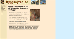 Desktop Screenshot of byggsajten.se